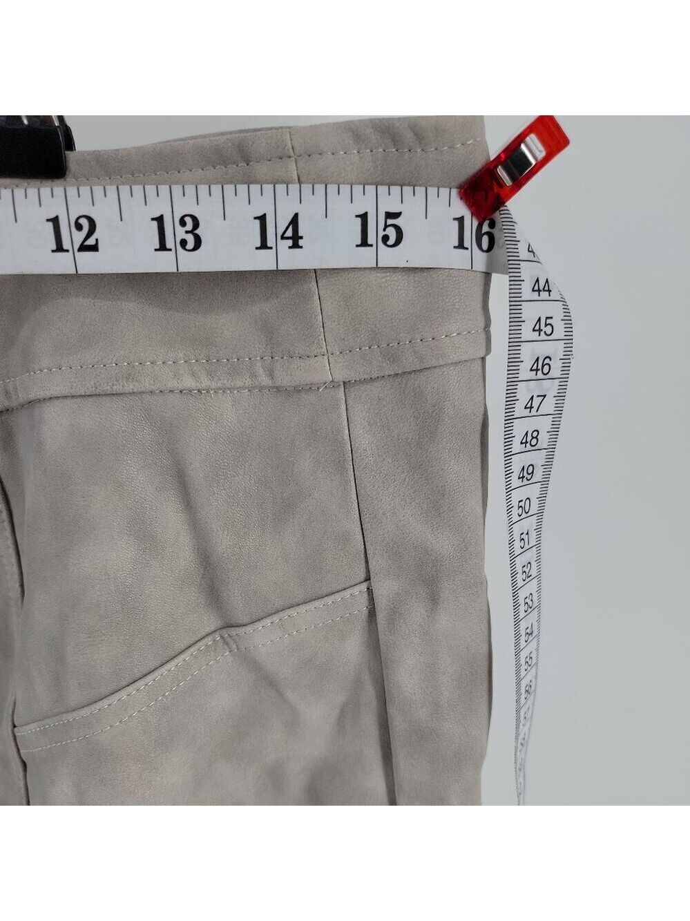 Free People NWT Faux Suede Mini Skirt Size 10 | Stone Gray Wrap Belted - Picture 12 of 13